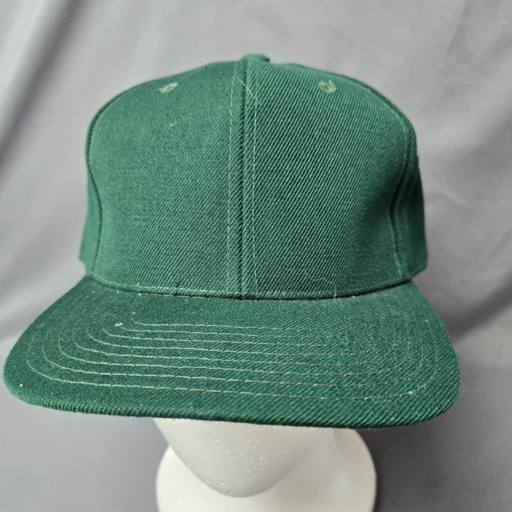 Colosseum Green Wool Blend Baseball Cap Size 7 1/2 Vintage Flat Brim